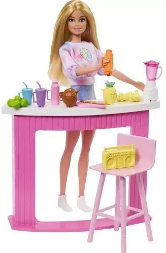 Barbie Smoothie Bar Σετ Κούκλας Καλοκαιρινά Έπιπλα - Smoothie Bar για 3+ Ετών