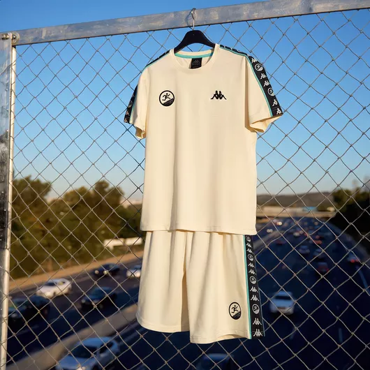 Kappa x Lex Limited Summer Collection Ανδρικό Σετ T-Shirt & Βερμούδα Σετ Λευκό