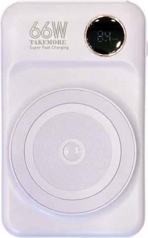Takemore R29 Power Bank 20000mAh 66W με Θύρα USB-A & Θύρα USB-C Λευκό