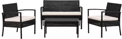 Σετ Σαλονιού Εξωτερικού Χώρου ArteLibre Guyana με Μαξιλάρια 4τμχ Γκρι